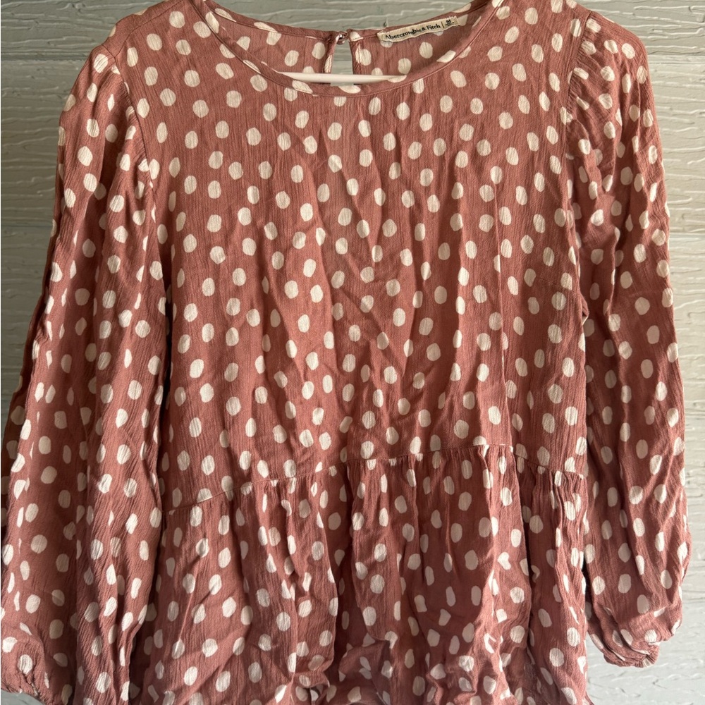 Abercrombie & Fitch Pink Ruffled Blouse